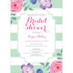 Seafoam Vintage Flower Bridal Shower Invitations Image 4 of 6